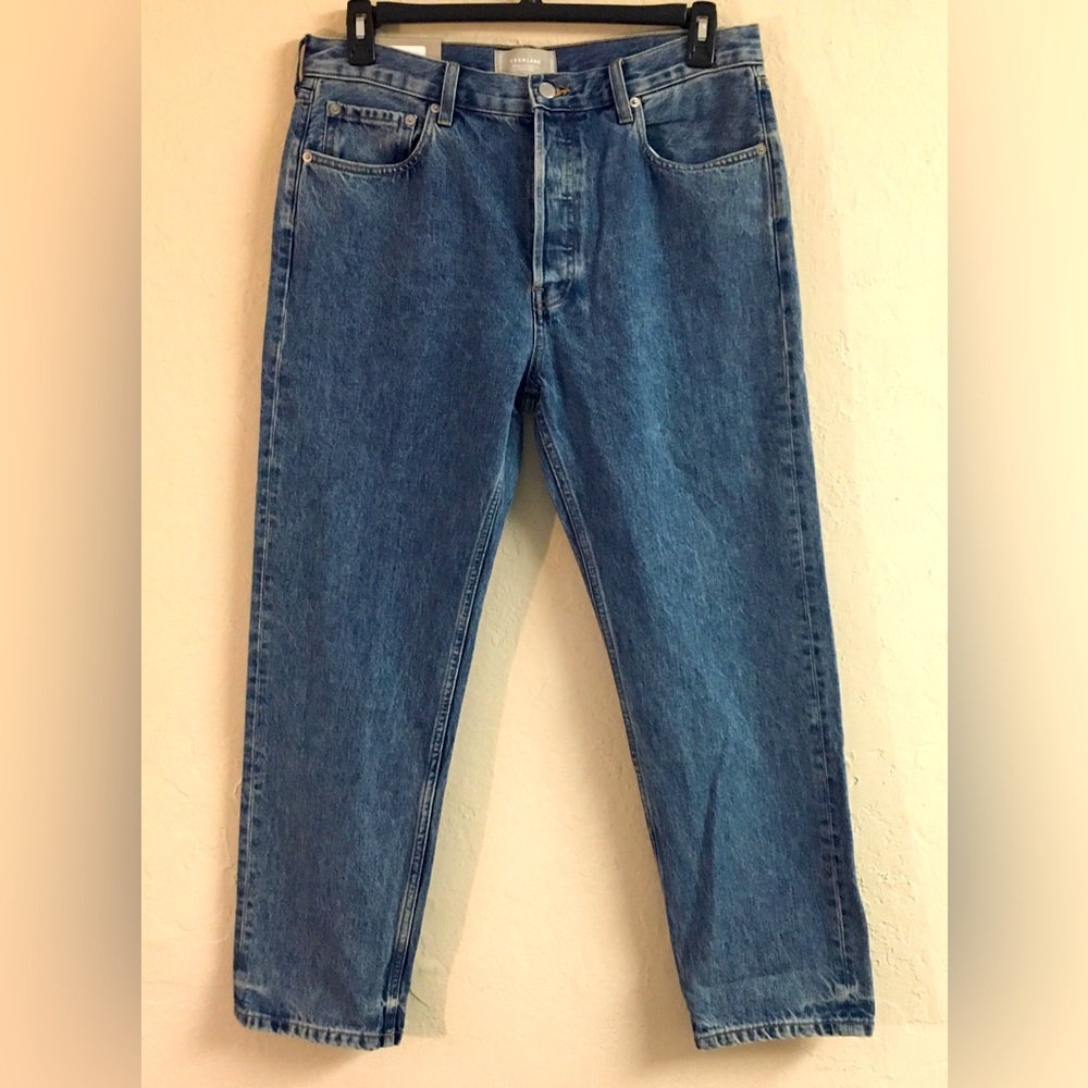 Everlane The Relaxed Straight Jean Mid Rise 30 Blue Casual Denim NEW
